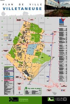 Plan de la ville - carte de Villetaneuse