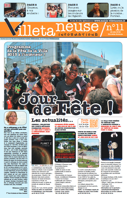 Villetaneuse informations N°11  du 16 juin 2015