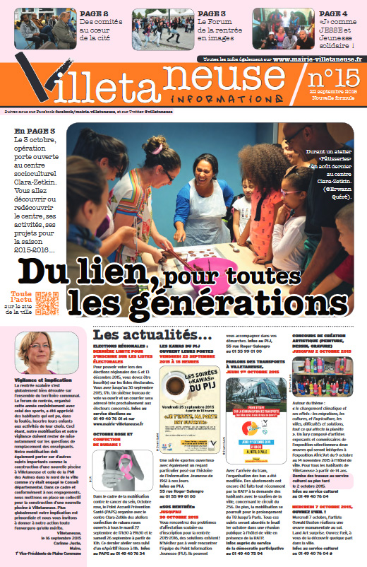 Villetaneuse informations N°15 du 22 septembre 2015