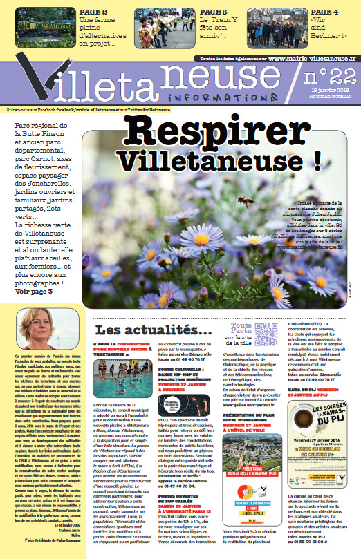 Villetaneuse informations N°22 du 19 janvier 2016