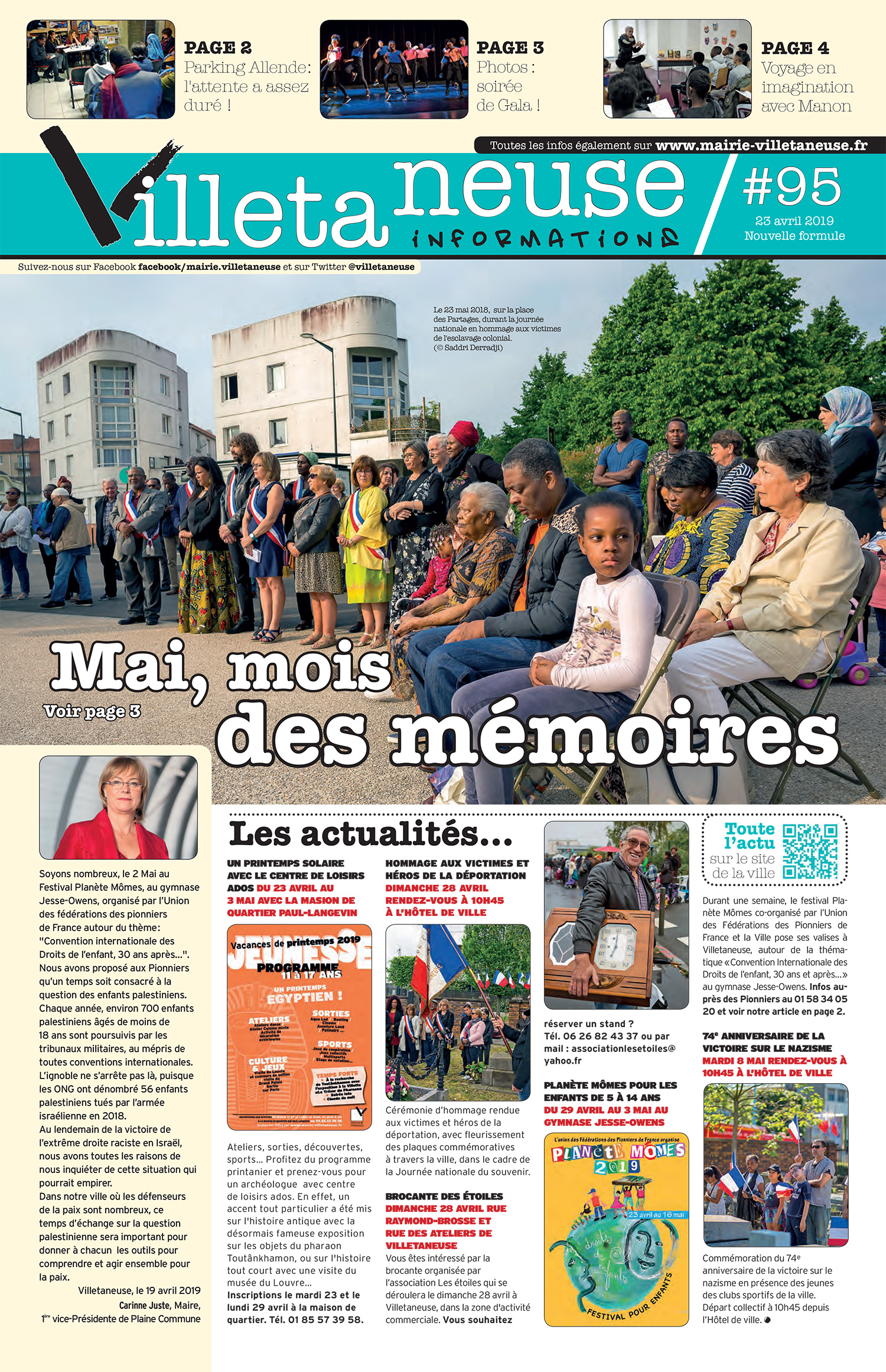 Villetaneuse informations N°95 du 23 avril 2019