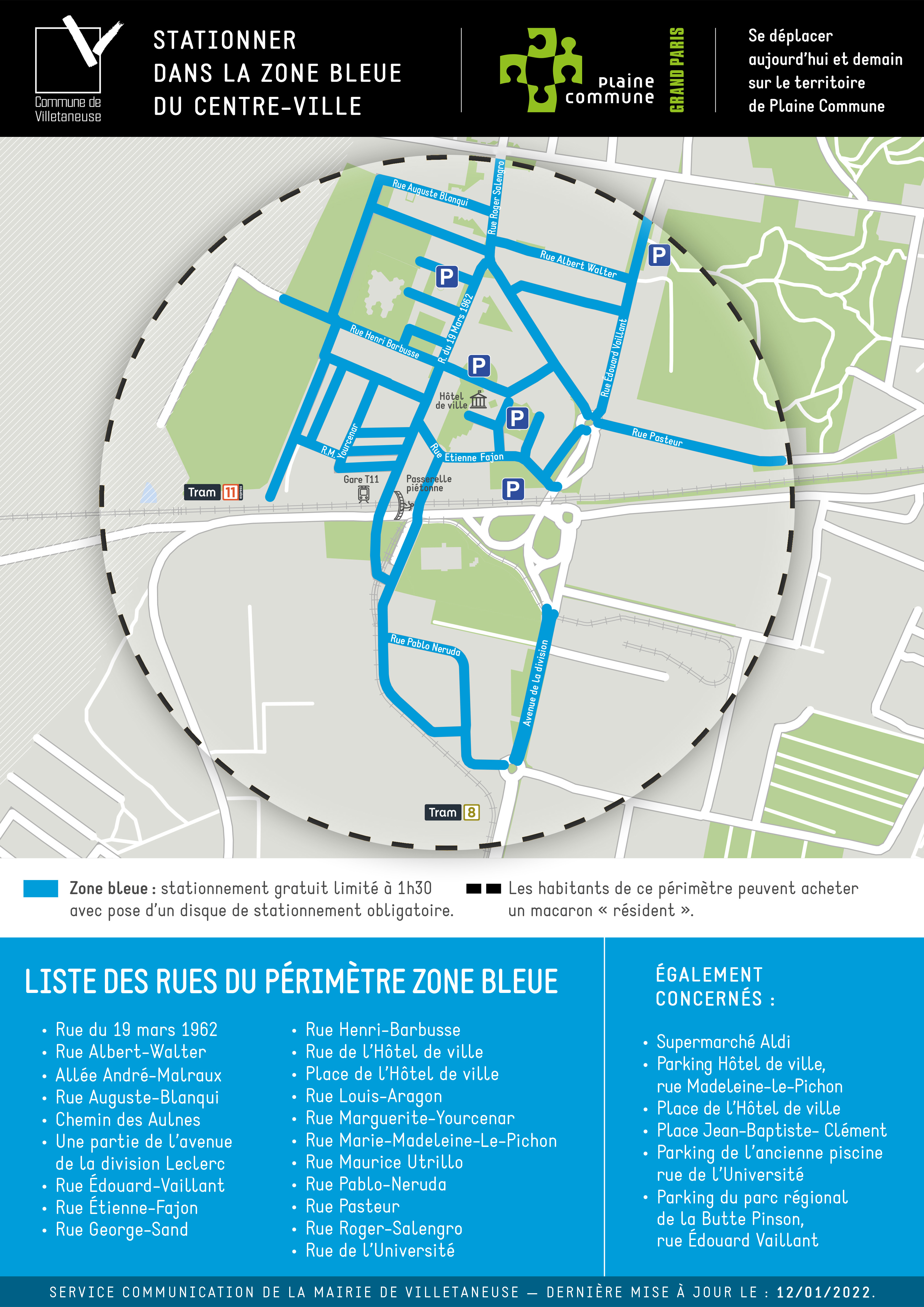 Stationnement : zone bleue au Centre Bourg - Ville de Vif