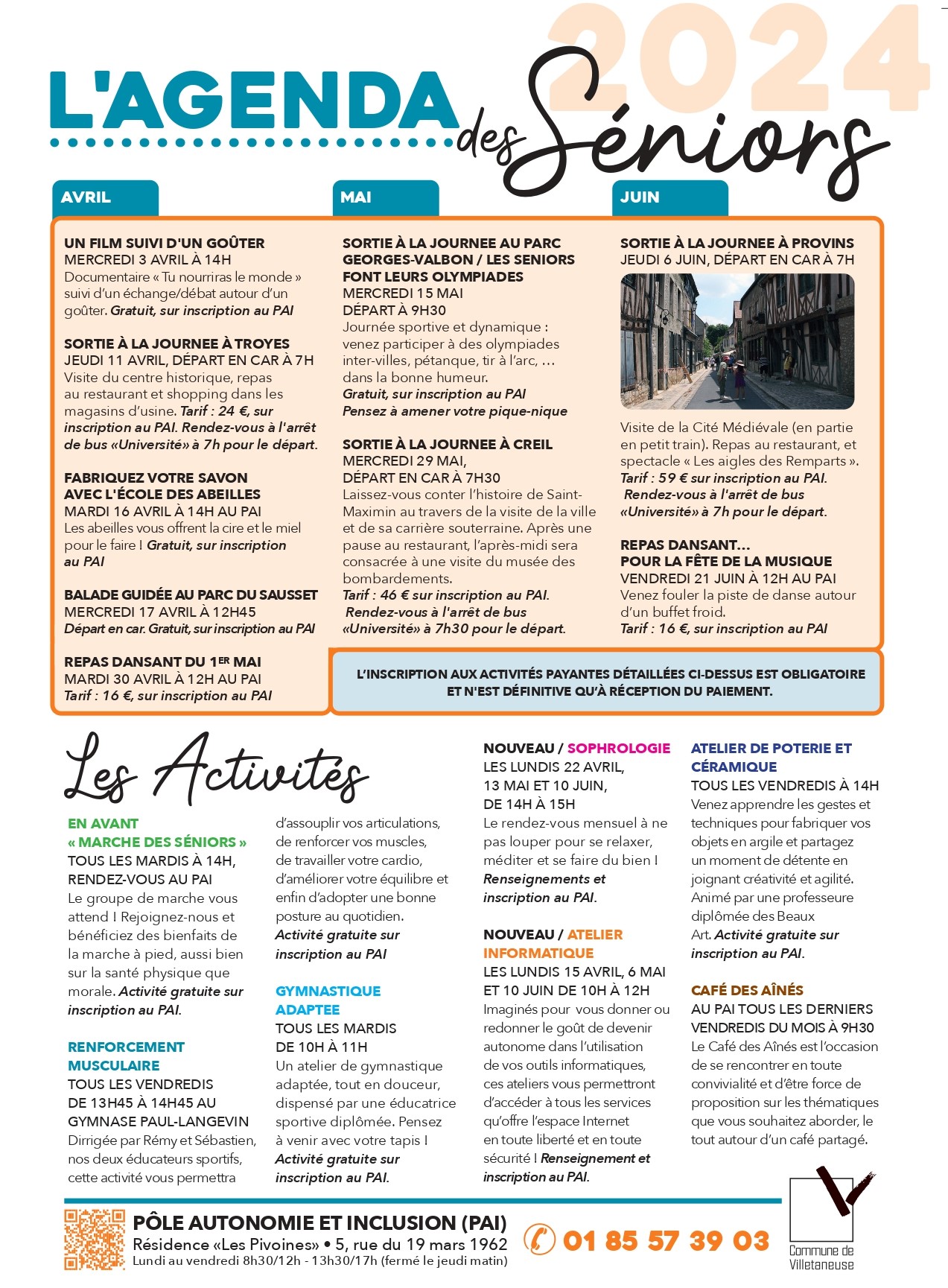 agenda seniors avril mai juin