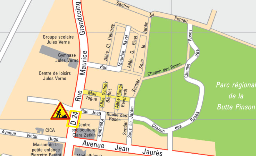 Fermeture d&aposun tronçon de la rue Maurice-Grandcoing
