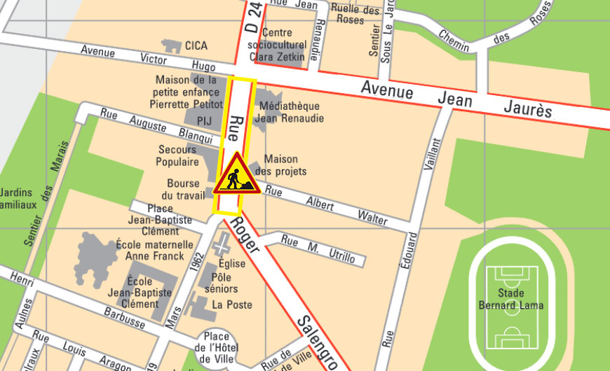 Fermeture d’un tronçon de la rue Roger-Salengro