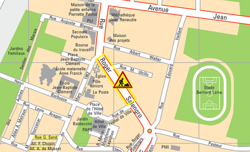 Circulation alternée sur une partie de la rue Roger-Salengro