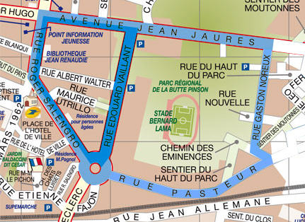 PLan du parcours du Prix cyclisme du Conseil municipal de 2020