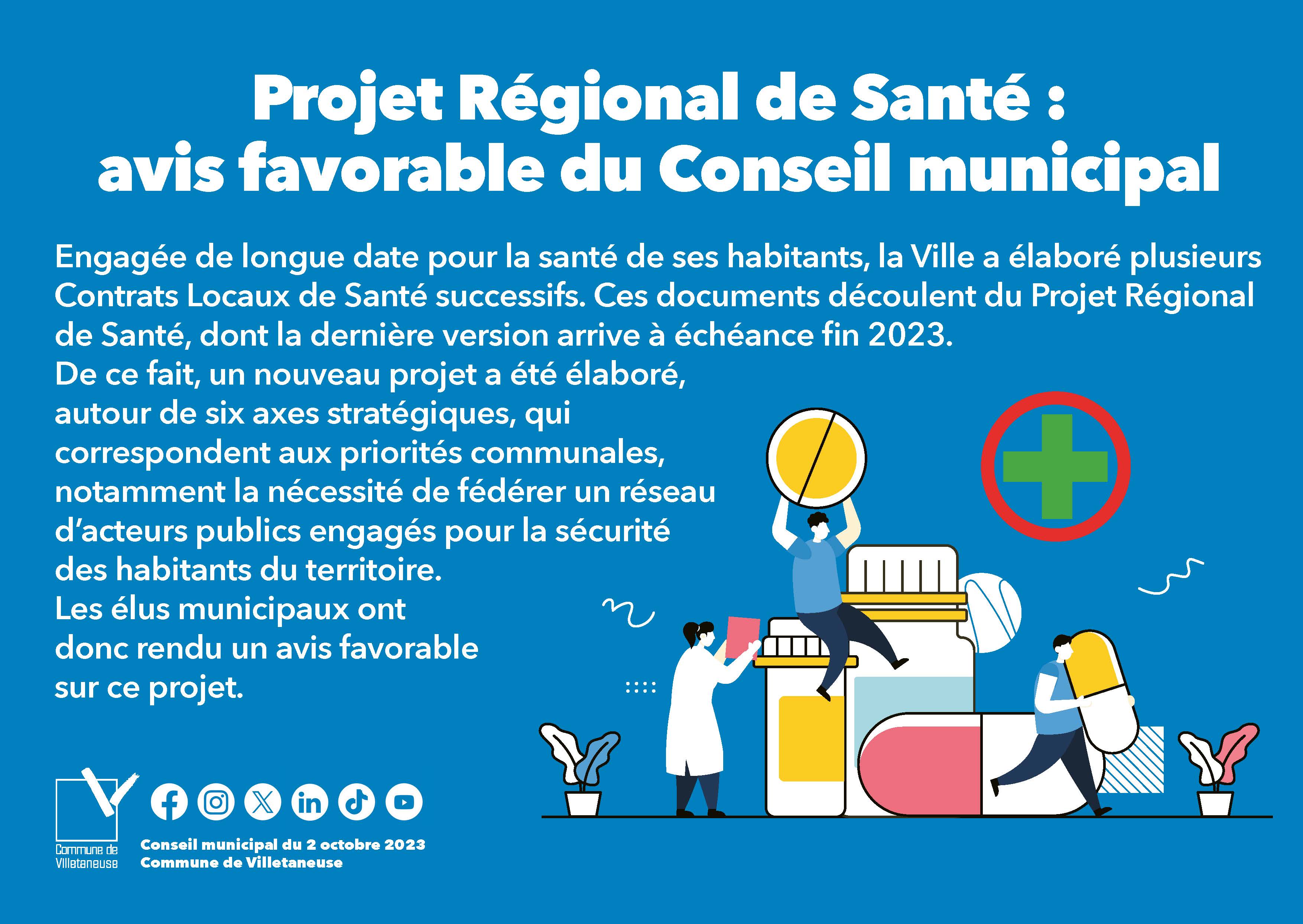 Covid Octobre 2023 Principales thématiques abordées lors du Conseil municipal du 2 octobre 2023 | En images | Commune de Villetaneuse
