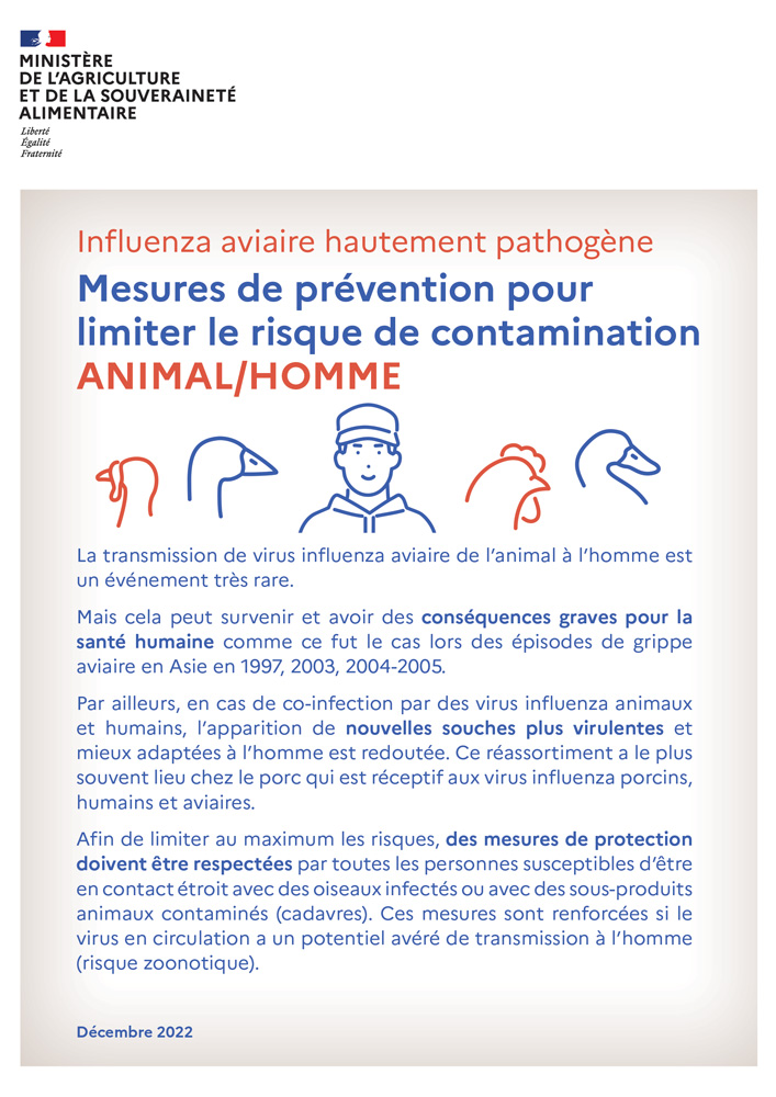 Grippe aviaire | Direction Régionale de l'Alimentation, de l'Agriculture et de la Forêt