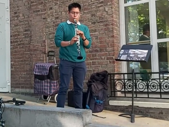 Rentrée scolaire 2020, en musique devant les écoles J.B. Clément et A. Frank de Villetaneuse