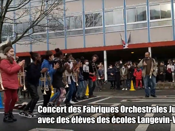 Concert des Fabriques Orchestrales Juniors avec des élèves des écoles Langevin-Vallès