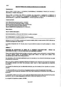Procès-verbal du conseil municipal du 31 mars 2016