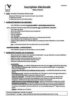 Inscription sur la liste électorale