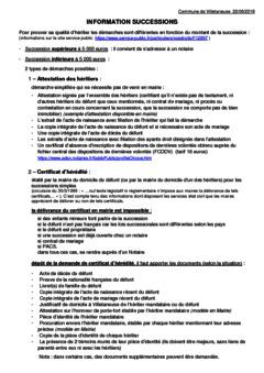Justificatif hérédité